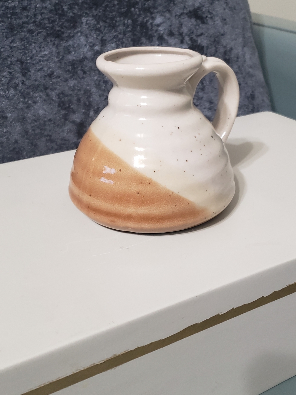 Cream and Tan Speckled No Spill Mug - Rustic Home Dining